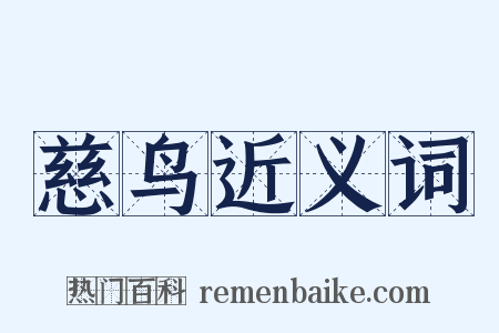 慈鸟近义词是什么意思的图片